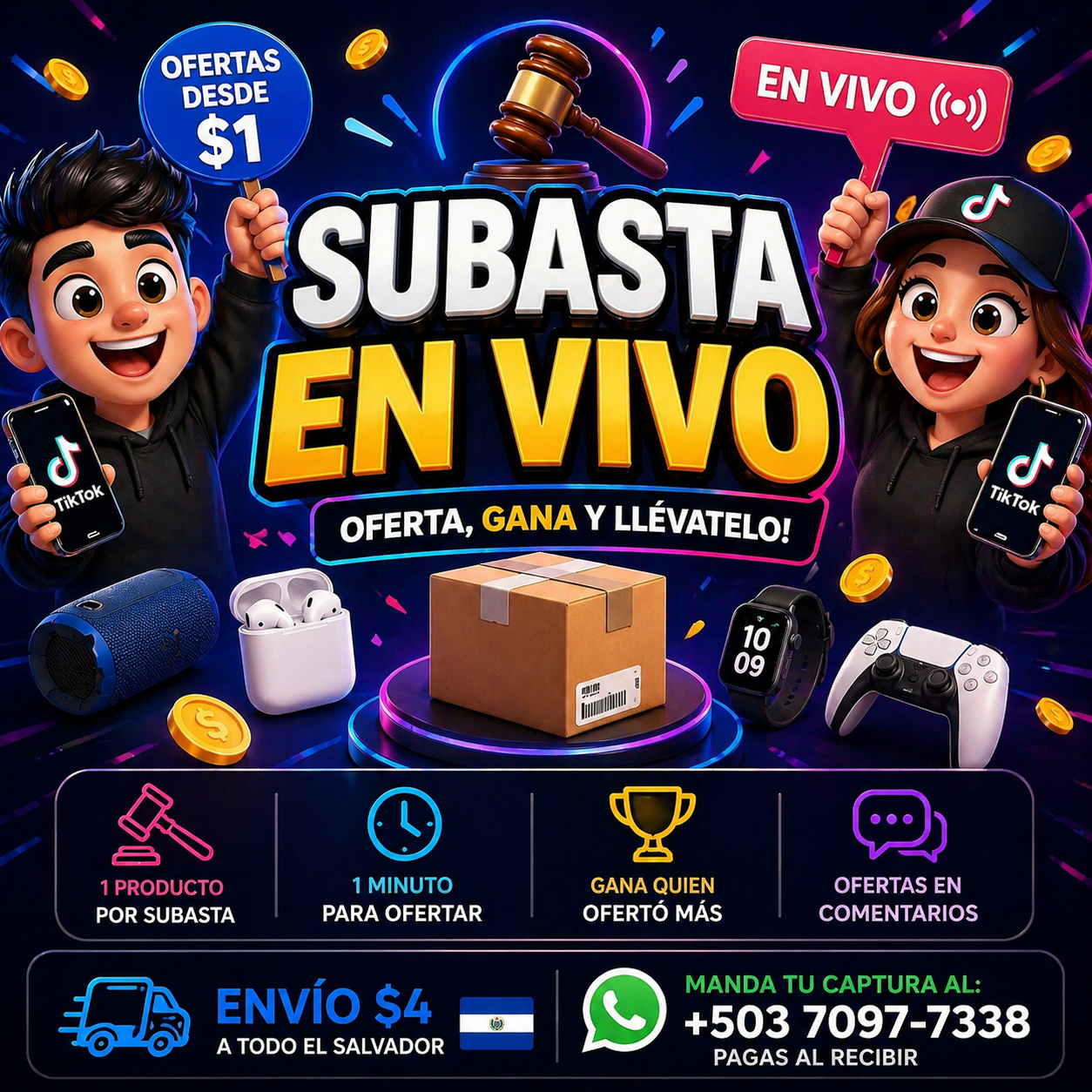 🔥SUBASTA EN VIVO EL SALVADOR 🇸🇻